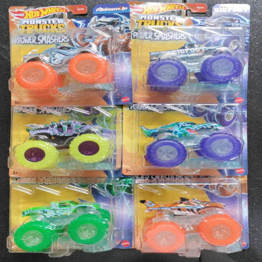 Hot-Wheels-Monster-Trucks-Power-Smashers-164-Scale-Die-Cast-Toy-Truck-Set-of-6-Vehicles-Hot-Wheels-Toycra_512x512.jpg Hot Wheels Monster Trucks Power Smashers 1:64 Die-Cast Set of 6 Toy Trucks - Image 1