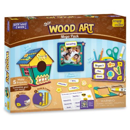 Imagimake DIY Wood Art Mega Pack for Kids & Adults