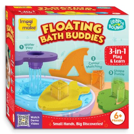 Imagimake Floating Bath Buddies: 3-in-1 Shape Sorting & Water Toys (6 Mo+)