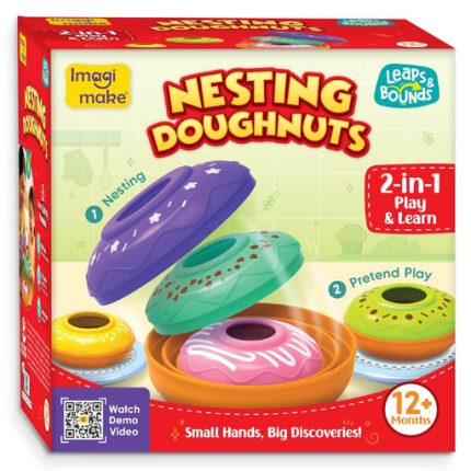Imagimake Leaps & Bounds Nesting Doughnuts Toy for Toddlers (12 Months+)