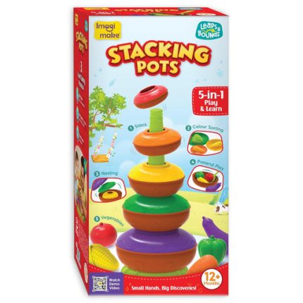 Imagimake Stacking Pots Toys for Kids - Educational & Fun