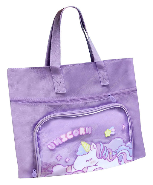 KBX-Unicorn-theme-Hand-Bag-with-Handle-Strap-and-Zipper-Backpack-Bright-International-Toycra_512x621.jpg KBX Unicorn Hand Bag with Handle Strap & Zipper for Girls (3+ Years) - Image 1