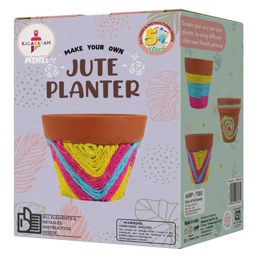 Kalakaram-Terracotta-Jute-Planter-Mini-Kit-Arts-Crafts-Kalakaram-Toycra_512x512.jpg Kalakaram Terracotta Jute Planter Mini Kit | DIY Craft Kit for Home Decor - Image 1