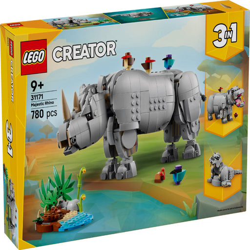 Lego-31171-Creator-Wild-Animals-Majestic-Rhino-with-Birds-780-Pieces-Construction-LEGO-Toycra_512x512.jpg Lego 31171 Creator Wild Animals: Majestic Rhino with Birds (780 Pcs) - Image 1