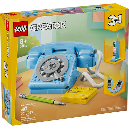 Lego-31174-Creator-3-In-1-Retro-Telephone-383-Pieces-Construction-LEGO-Toycra_512x512.jpg Lego 31174 Creator 3 in 1 Retro Telephone Building Set (383 Pcs) - Image 1