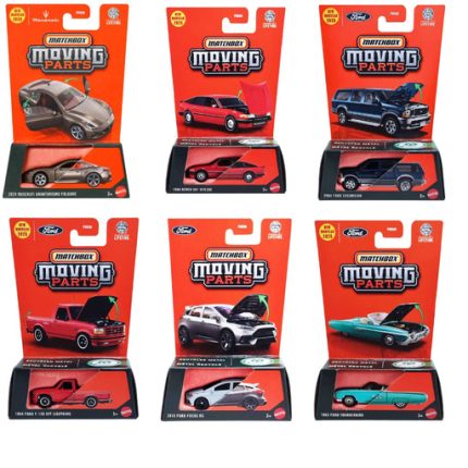 Matchbox 2025 Moving Parts Vehicle Set of 6 - Die-Cast Car Collection