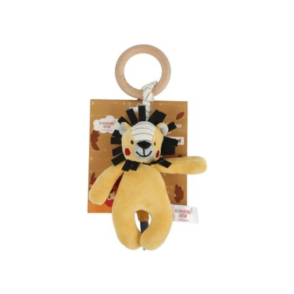 Leo Plushie: Shooting Star Toy with Natural Wooden Teether