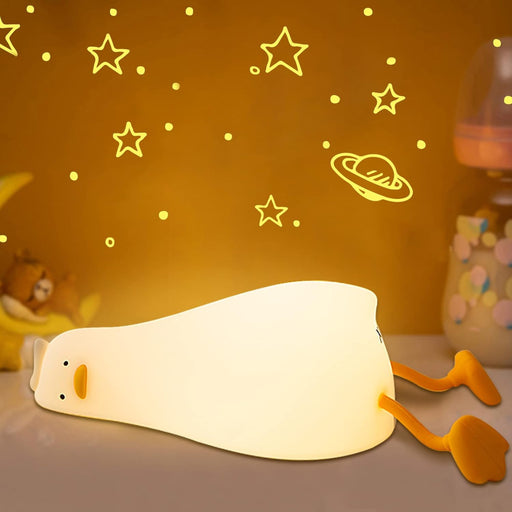 Silicone-Lie-in-Peace-Duck-Sleep-Lamp-K-1096-Electronic-Toys-Bright-International-Toycra_512x512.jpg Silicone Lying Flat Duck Night Light Lamp K-1096 | Dimmable, Rechargeable - Image 1