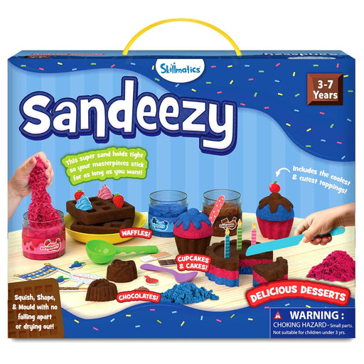 Skillmatics-Sandeezy-Pretend-Play-Desserts-Set-Pretend-Play-Skillmatics-Toycra_512x512.jpg Skillmatics Sandeezy Creative Desserts Sand Playset & Sensory Toy (3-7 Yrs) - Image 1