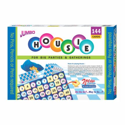 Toymate Jumbo Housie Game: 144 Reusable Cards | Family Party Board Game